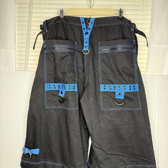 Tripp NYC Y2K Wide Leg Baggy Bondage Pants 2X Convertible Skater Punk Rave Goth - Picture 11 of 16